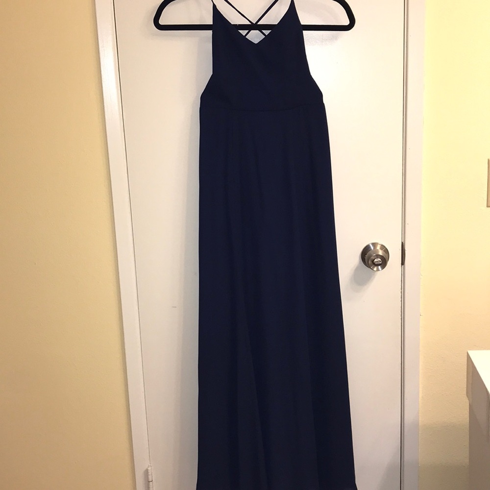 Godshaw Goddess Gown, rich navy crisp